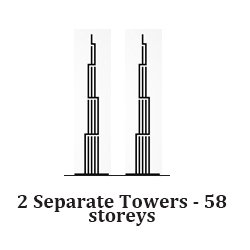 58 floor High rise Residential building